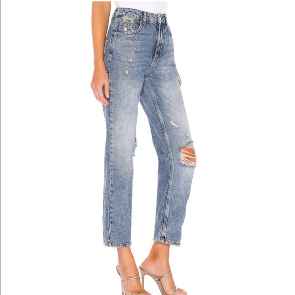Free People Dakota Straight Leg Jean Indigo Blue - Picture 3 of 8